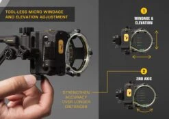 React® H5 Bow Sight -Bear Archery Trophy Ridge React H5 Sight React AS855 05 Black
