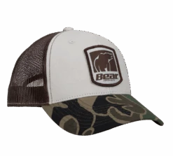 Bear Archery White And Camo Sheild Logo Hat