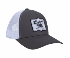 Cajun Bowfishing Grey And White Logo Hat