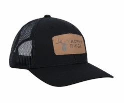 Trophy Ridge Black Leather Patch Hat