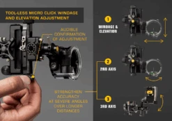 React® One Pro Dovetail Bow Sight 31 React® One Pro Dovetail Bow Sight -Bear Archery trophy ridge react one pro dovetail bow sight sight react as701dtr10 6