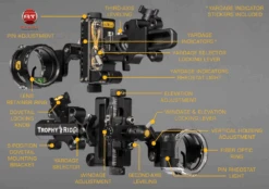 React® One Pro Dovetail Bow Sight 25 React® One Pro Dovetail Bow Sight -Bear Archery trophy ridge react one pro dovetail bow sight sight react as701dtr19 8