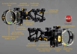 React® Pro Bow Sight -Bear Archery trophy ridge react pro bow sight sight react as825r19 8